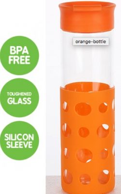 Orange Cara Glass Bottle