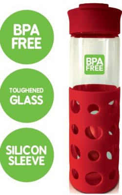 Red Cara Glass Bottle